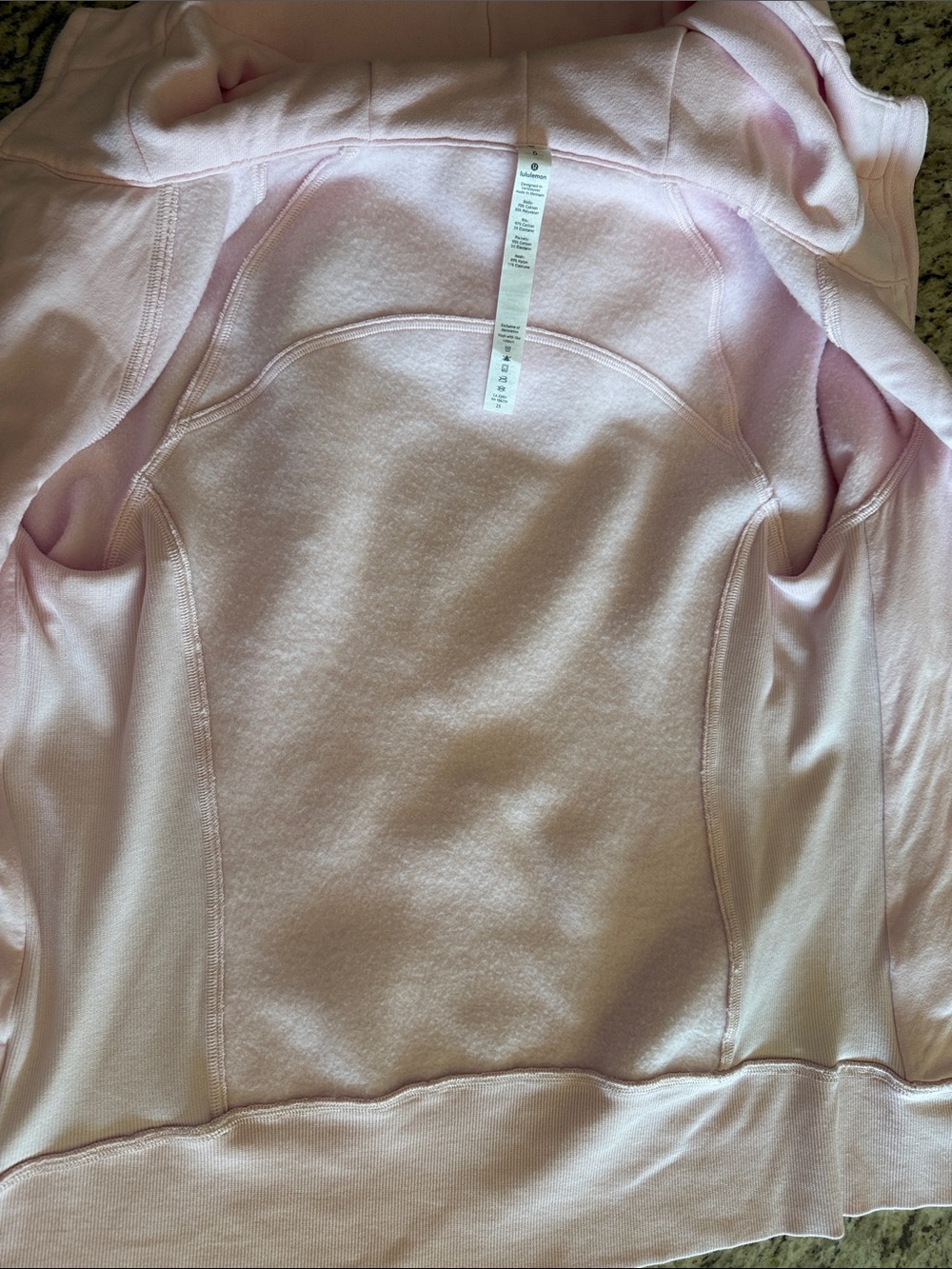 lululemon athletica Scuba Full Zip Hoodie Kangaroo Pockets Light Pink Sz M - Picture 5 of 10